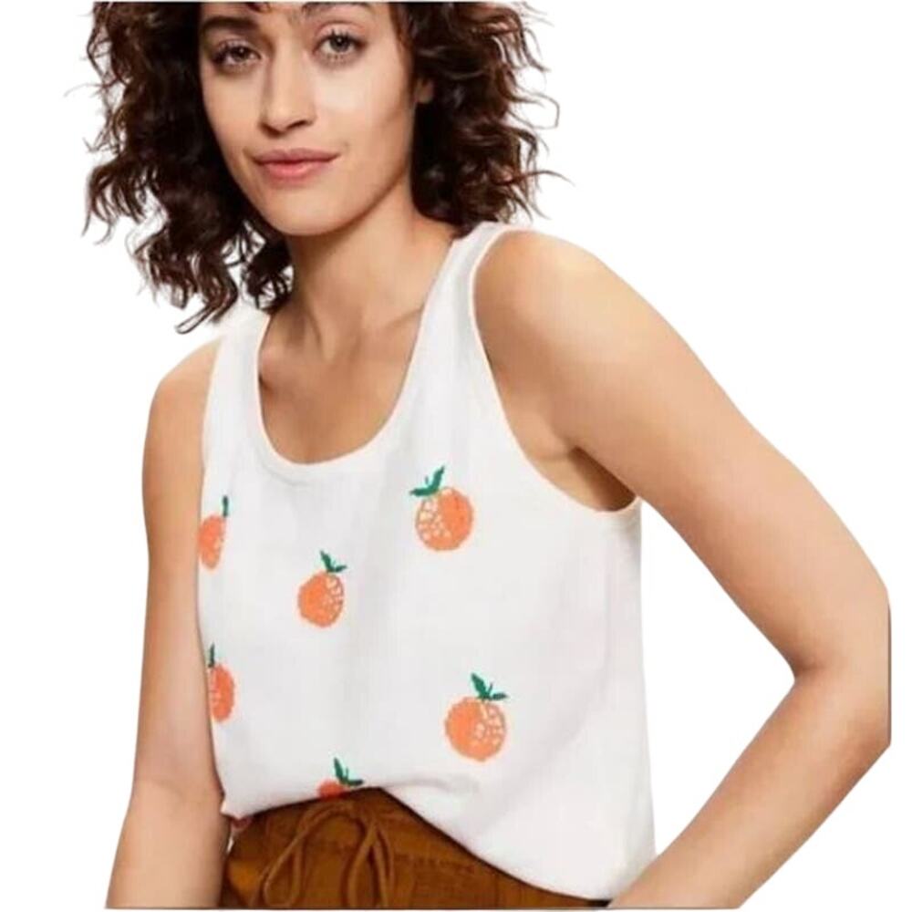 New LOU & GREY Peaches Knit Sweater Tank Large